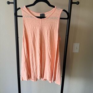 Anthropologie left of center cotton made in USA Peach Sleeveless Top
